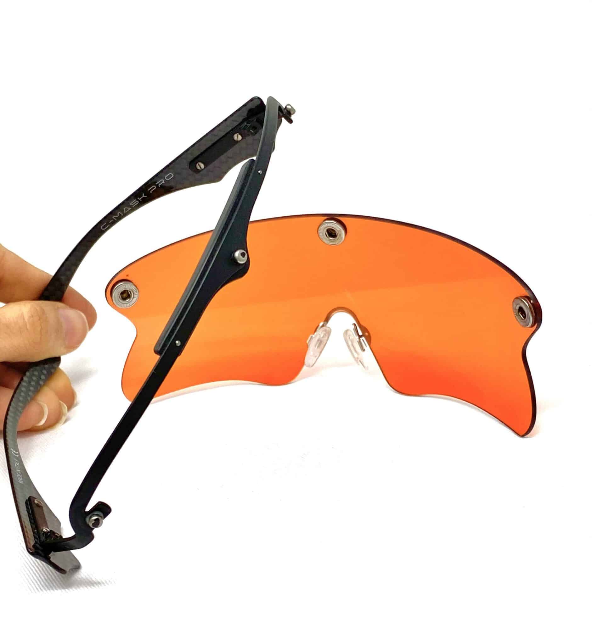 Castellani C-Mask Pro shooting glasses with Lens fast changing system.