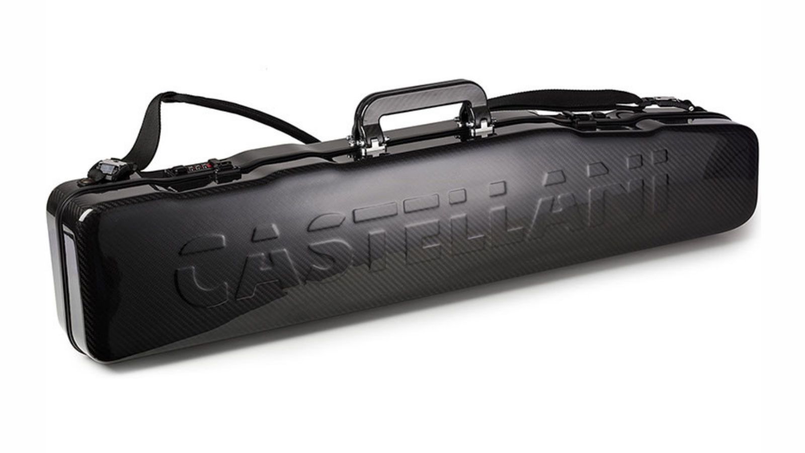Castellani Carbon fiber shotgun case for shooting sports and hunting.